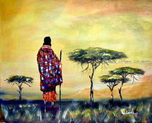 African Art Paintings by John Ndambo  |  Kenya  |  True African Art .com