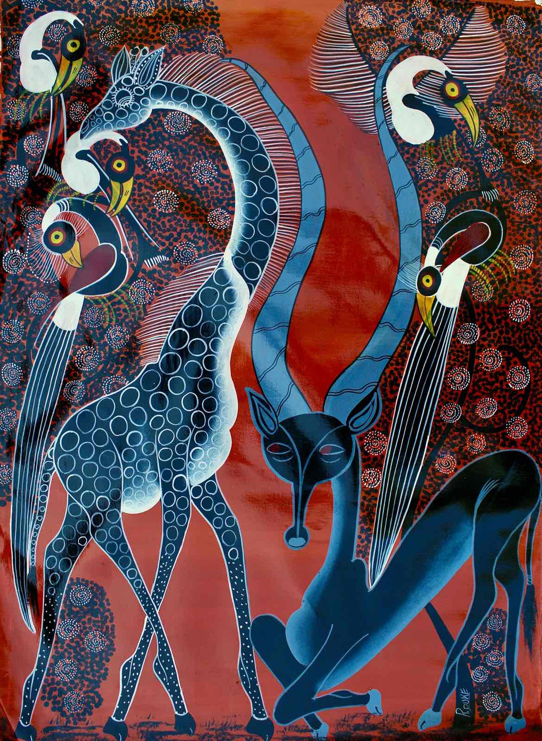 Tingatinga | Tanzania | TT-82  | Hand Painted | True African Art .com