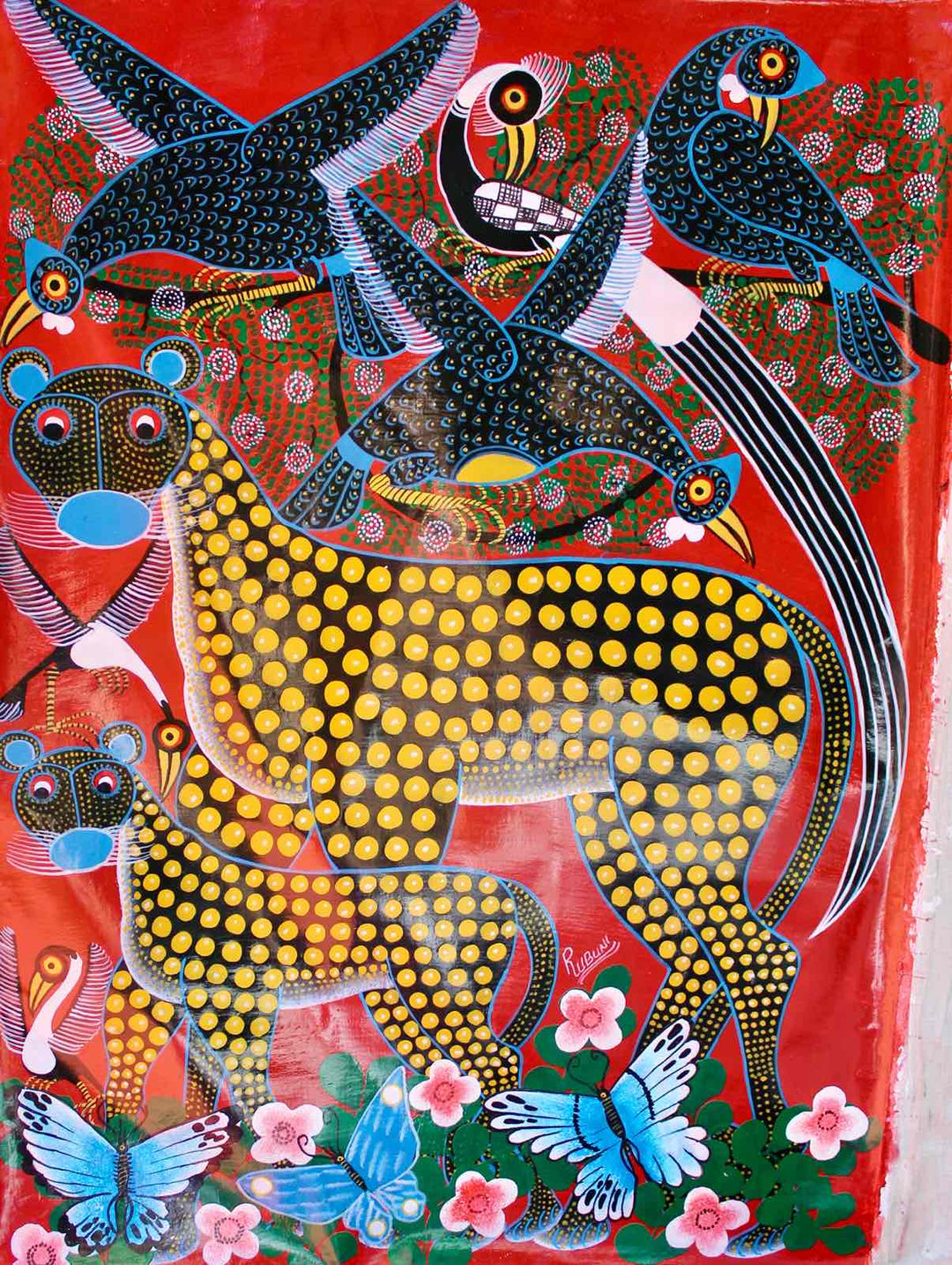 Tingatinga | Tanzania  | TT-84  |  Hand Painted | True African Art .com