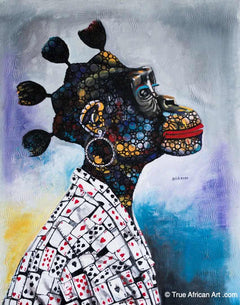 Seleman Kubwimana  |  Rwanda  |  "A Monkey's Reflection"   |  Original  |  True African Art .com