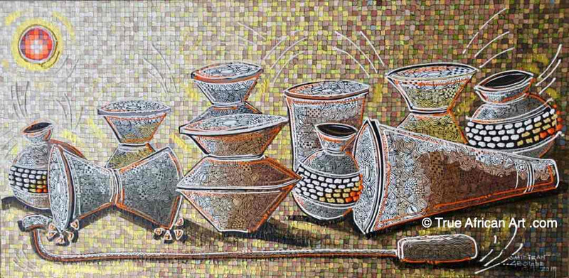 Paul Omidiran  |  Nigeria  |  "African Musical Instruments"  |  Original  |  True African Art .com