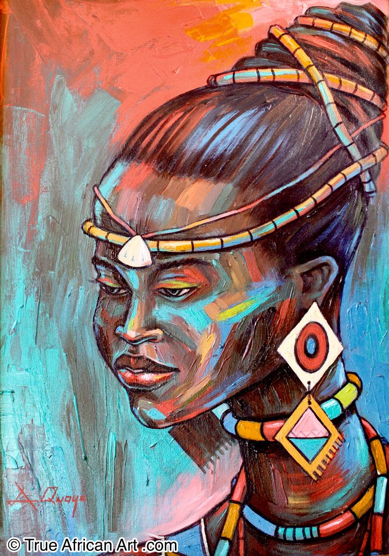 Amakai Quaye  |  Ghana  |  "African Princess"  |  True African Art .com