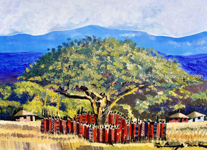 Martin Bulinya - Kenya -  B-389  -  Print  -  True African Art .com