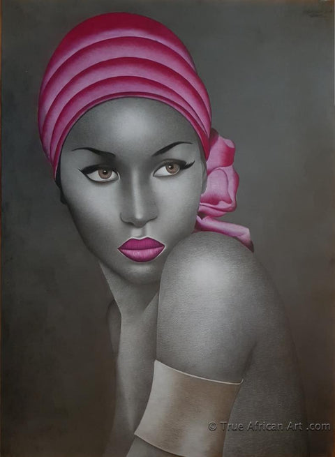 Michael Oguguo | Nigeria | "Black and Bold" |  Original  |  True African Art .com