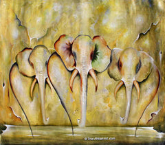 Willie Wamuti  |  Kenya  |  "Chargers"  |  Original  |  True African Art .com  