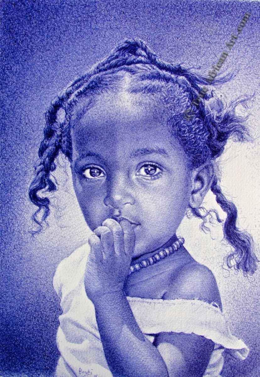 Enam Bosokah's ballpoint pen art - Mirror Online