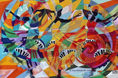 Yeboah Family - Yeb |  Ghana  |  " Dancers"   |   Order from True African Art .com