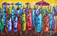 Ernest Budu | Ghana | "Community" | Original | True African Art .com