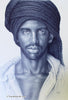 Enam Bosokah  |  Ghana  |  "Ethiopian Man"  |  Original  |  Pen on Paper  |  True African Art .com