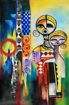 Olumide Egunlae  |  Gambia  |  "Facing Darkness"  |  True African Art .com