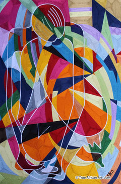 Yeboah Silk Thread Art - Yeb | Ghana | Female Rays - 2020 | Hand Woven | True African Art .com