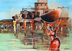 Nii Hylton  |  Ghana  |  "Float on Water"  |  Original  |  True African Art .com