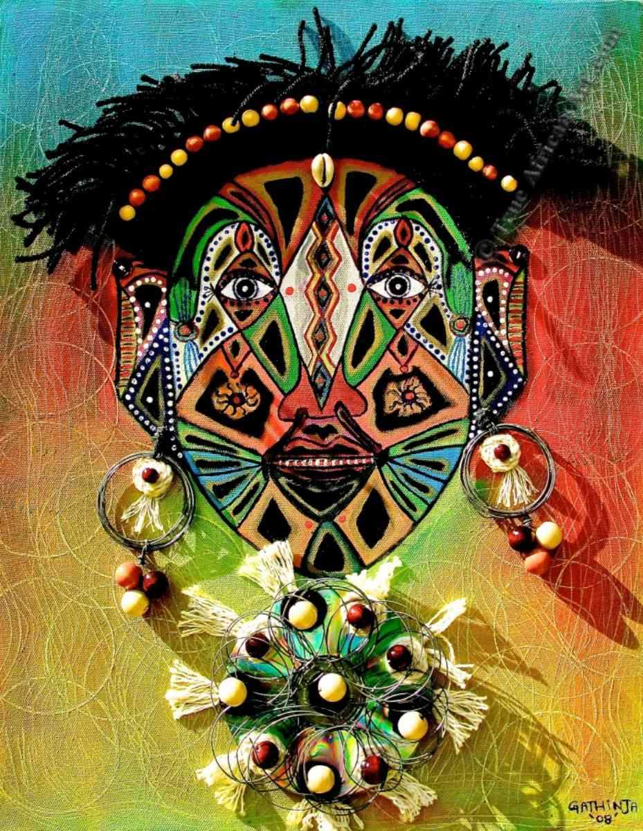 Gathinja  |  Kenya  |  "Glocal Child"  |  Print  |  True African Art .com