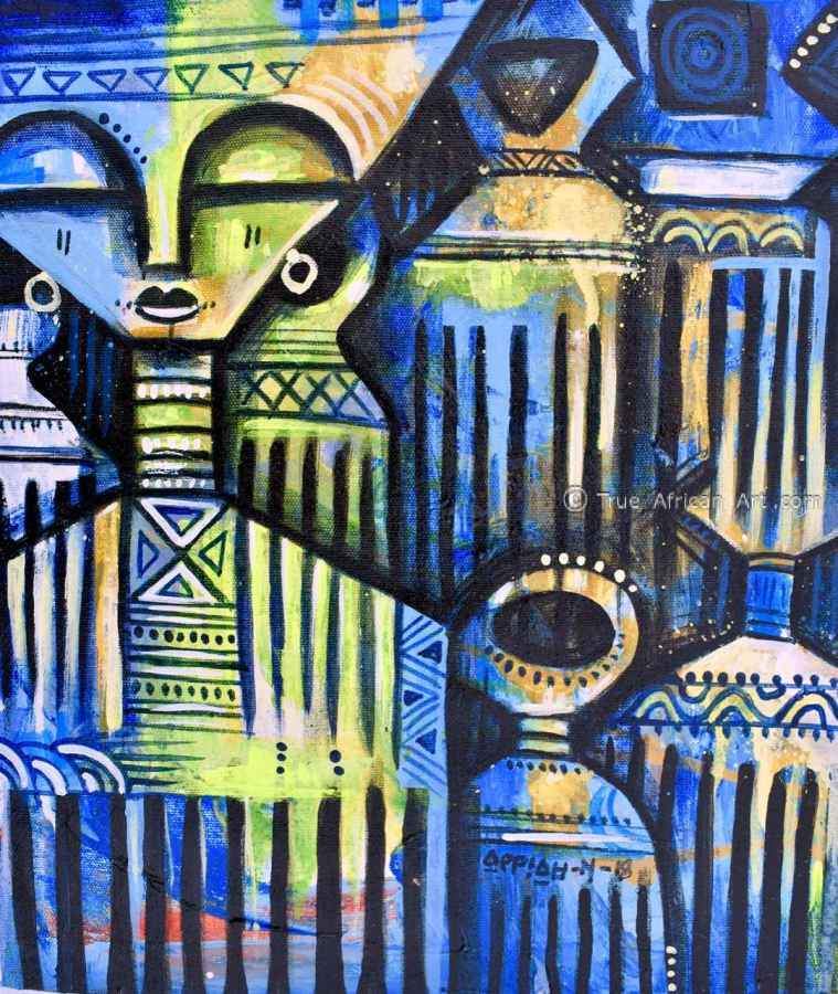 Appiah Ntiaw   |  Ghana  |  "Gods"  |  Print  |  True African Art .com