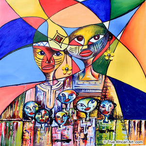 Femi  |  Nigeria  |  Gold Amongst Poverty  |  Original  |  True African Art .com