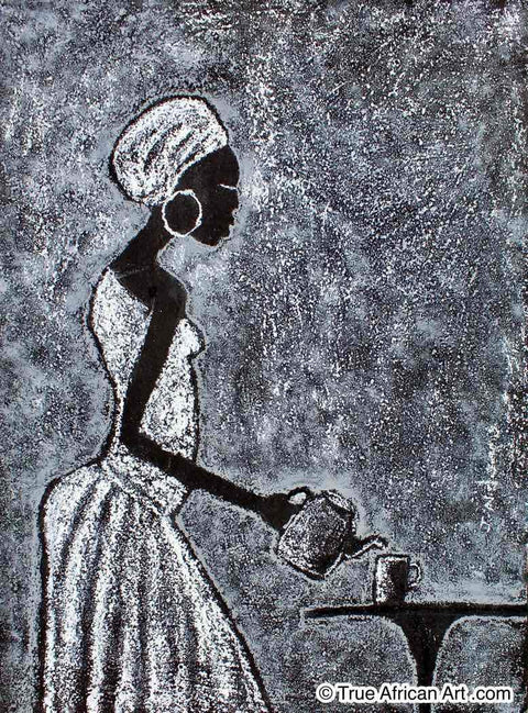 John Ndungu  |  Kenya  |  "Good Morning"  |  True African Art .com