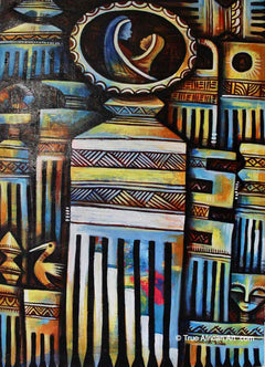 Appiah Ntiaw  |  Ghana  |  "Hairpicks 3"  |  Print  |  True African Art .com
