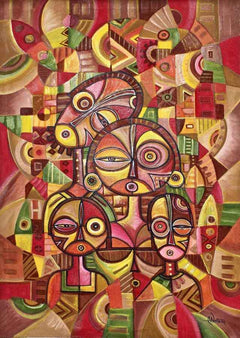 Angu Walters |  Cameroon  |  "Happy Family 2015"  |  Print  |  True African Art .com