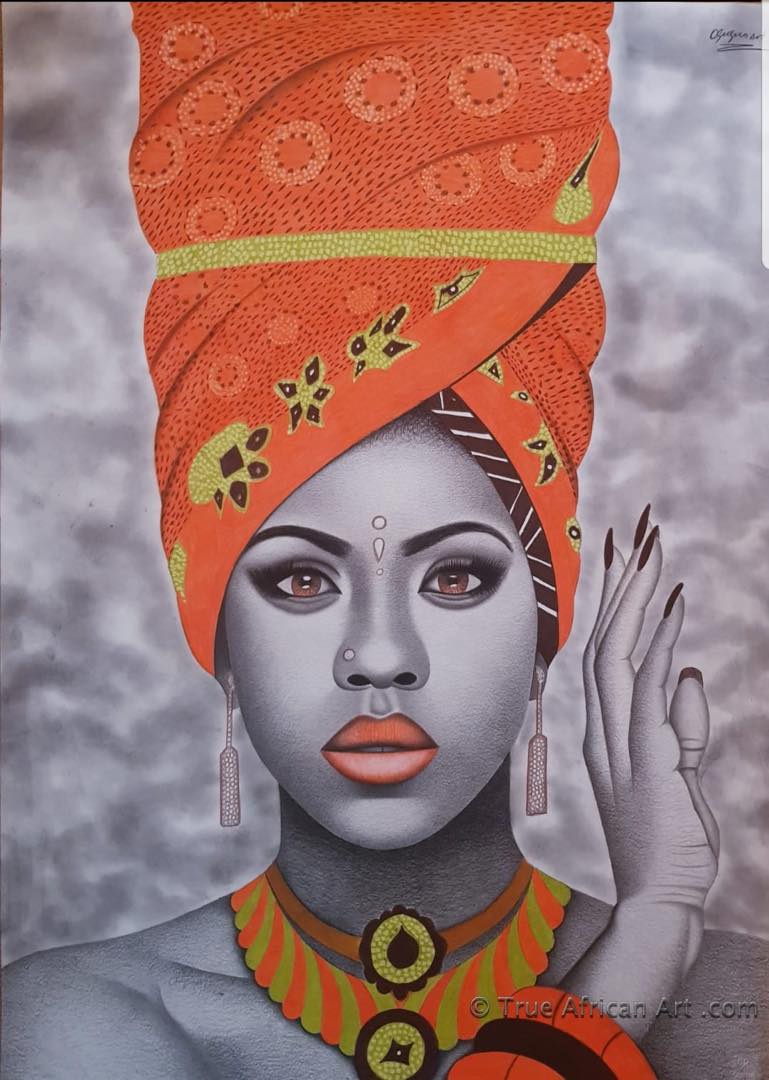 Michael Oguguo | Nigeria | "Hold On" | Original | True African Art .com