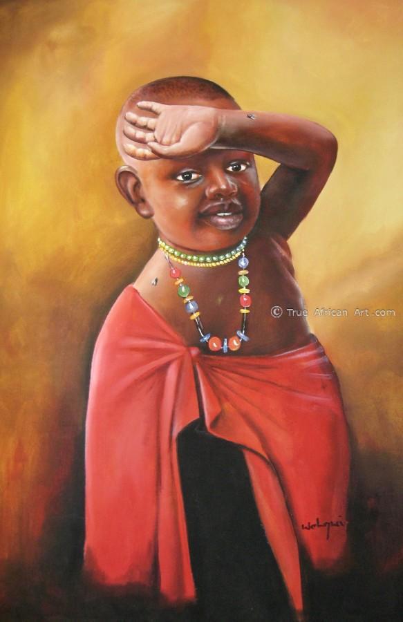 Chagwi   |  Kenya  |  "I Want to Join Them"  |  Print  |  True African Art .com