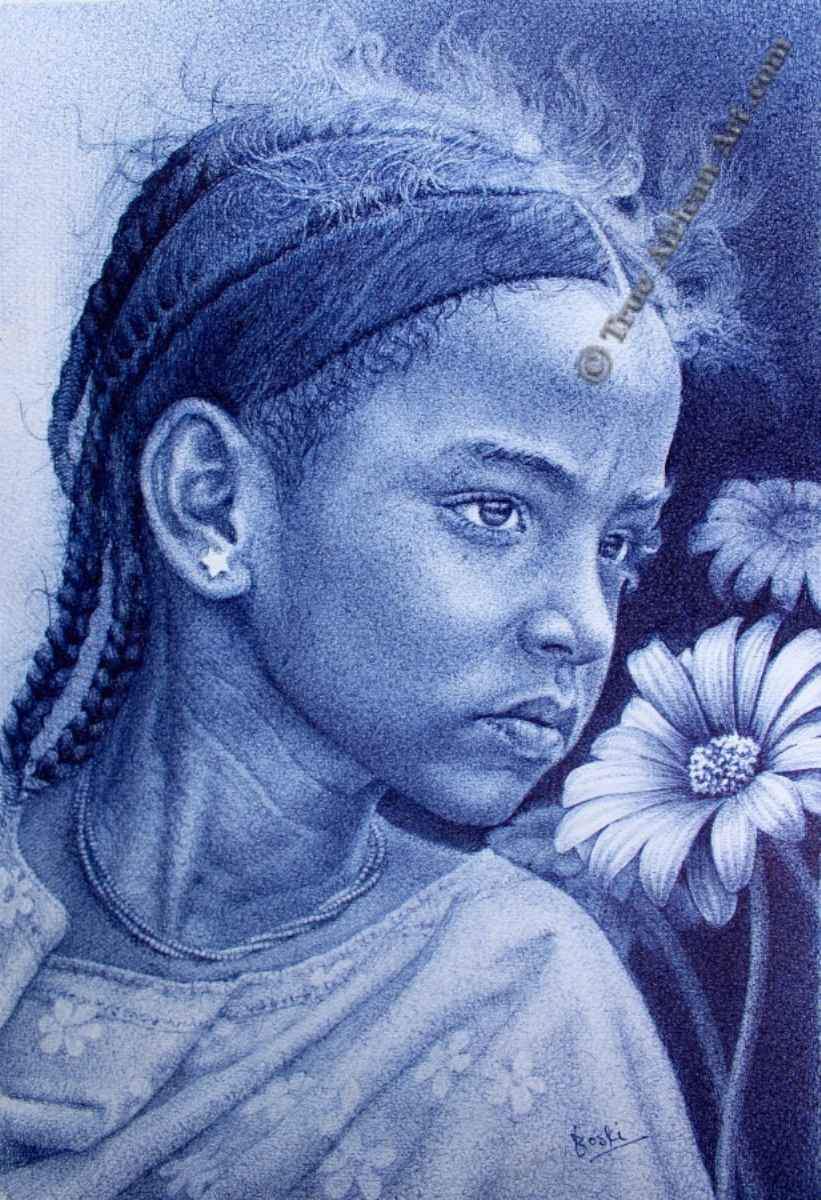 Enam Bosokah  |  Ghana  |  "In my Garden"  |  True African Art .com
