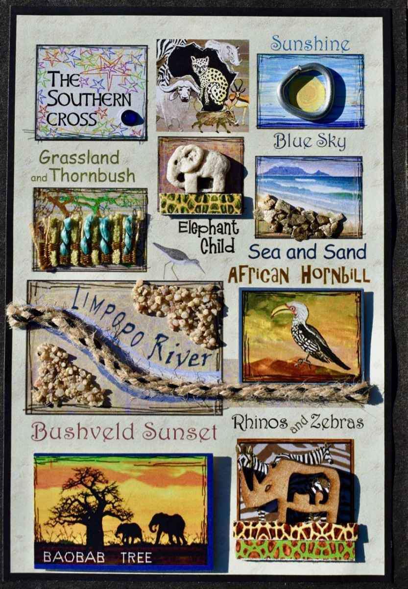 South Africa Collage Card  |  True African Art .com
