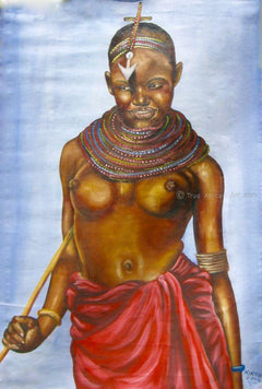 Kinyua  |  Kenya |  "Maasai Nude"  |  True African Art .com