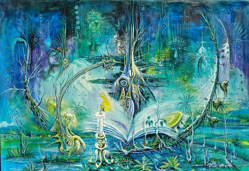 A painting with many messages and a transparent background.