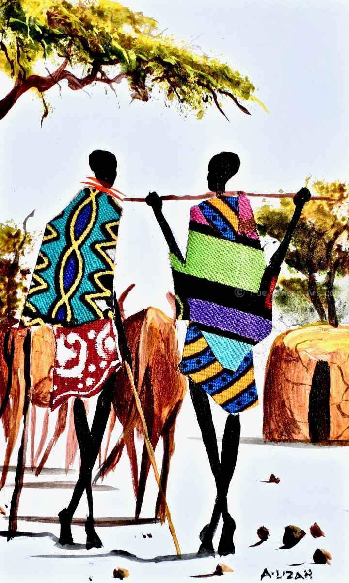 Albert Lizah  |  L-243 |  Print  |  True African Art .com
