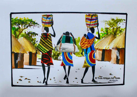 Albert Lizah |  Kenya  |  L-312  |  Original  |  True African Art .com