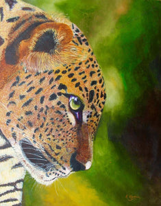 Richard Kimemia  -  "Leopard Stare"  -  True African Art.com