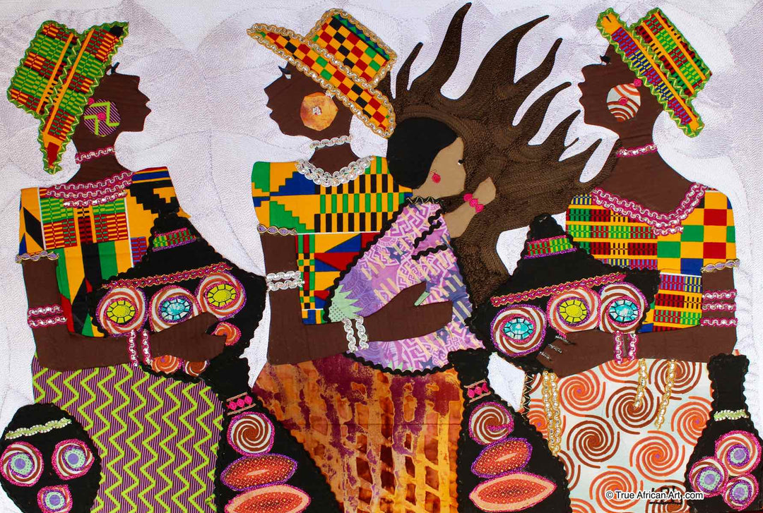 Yeboah Silk Thread Art - Yeb | Ghana | Let's Shop!  | Hand Woven | True African Art .com