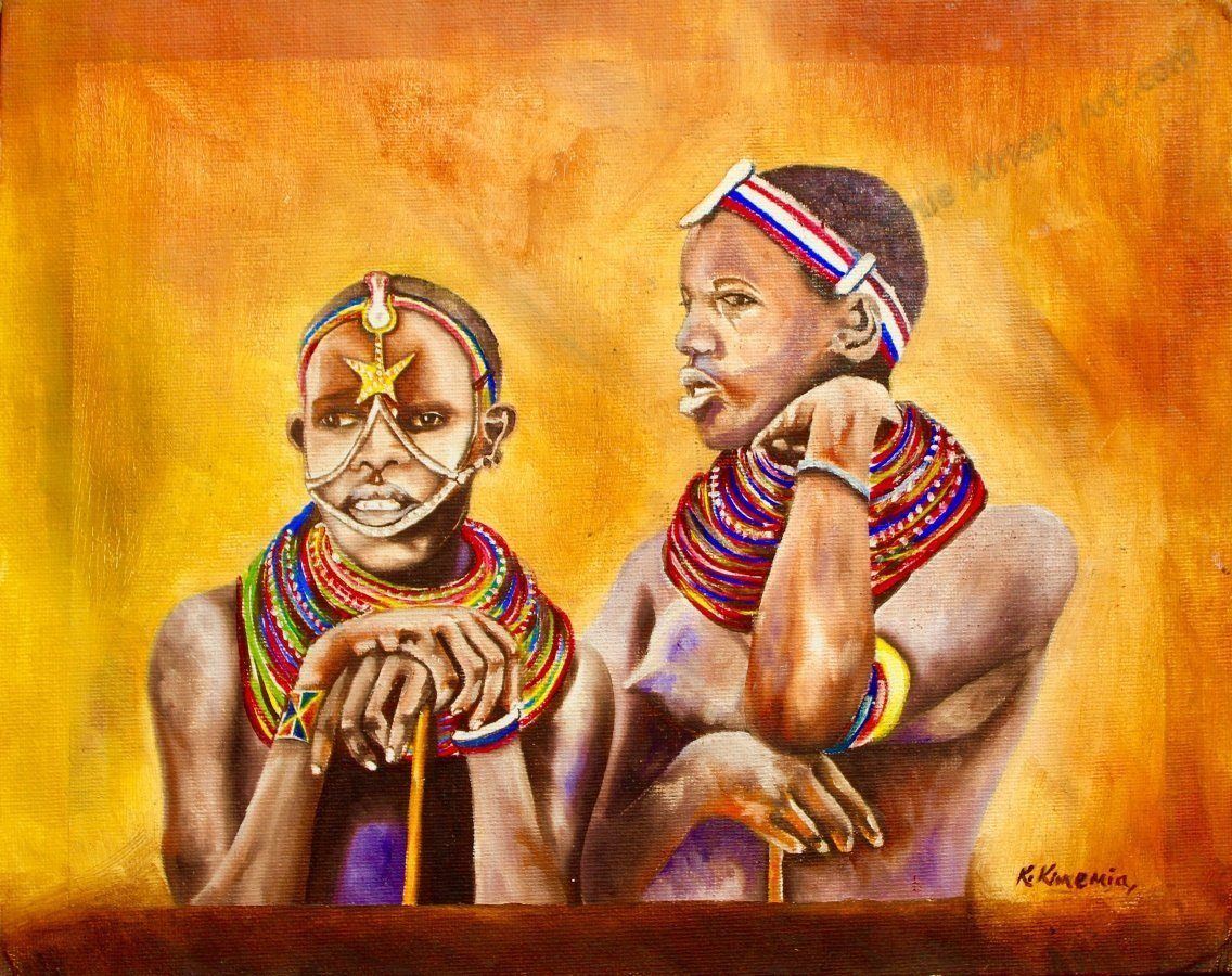 Richard Kimemia  -  "Maasai Legends"  -  True African Art.com