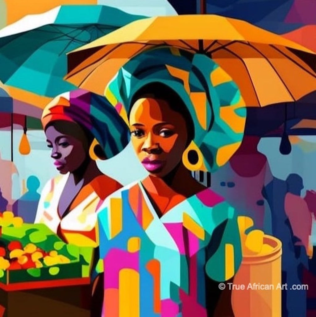 Yeb Silk Thread Art - Yeboah's  |  Ghana  |  Handmade  |  True African Art .com