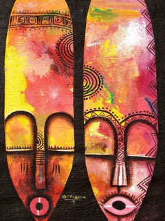 Appiah Ntiaw   |  Ghana  |  "Mask 3"  |  Print  |  True African Art .com