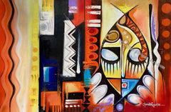 Olumide Egunlae  |  Gambia  |  "Mask Portrait"  |  True African Art .com