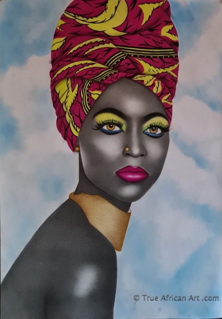Michael Oguguo | Nigeria |  "Melanin"  | Original | True African Art .com