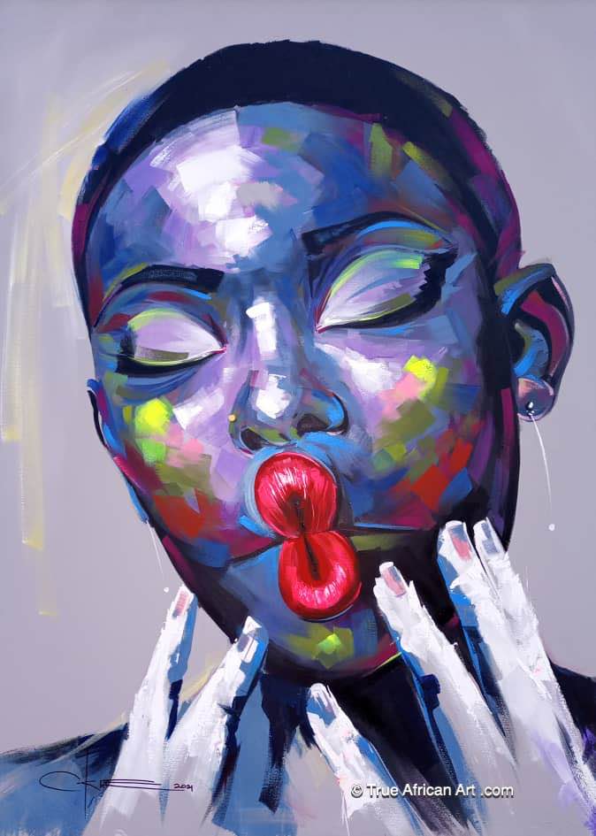 C-Kle | Ghana |  "Mind your Tongue"  | Original | True African Art .com