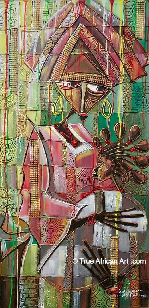 Paul Omidiran  |  Nigeria  |  "Mother's Love - Omidiran"  |  Original  |  True African Art .com