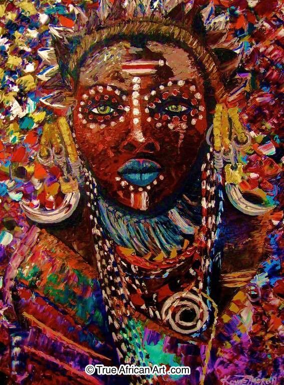 Kowie Theron  |  South Africa  |  "Mursi"  |  Print  |  True African Art .com