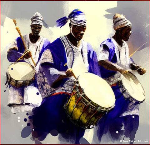 Yeboah Silk Thread Art  |  Ghana  |  Music - 11  |  True African Art .com