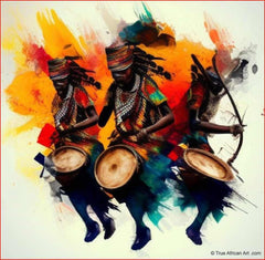 Yeboah Silk Thread Art  |  Ghana  |  Music - 12  |  True African Art .com