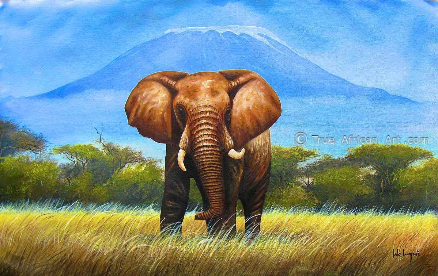 Chagwi   |  Kenya  |  "My Mountain"  |  Print  |  True African Art .com