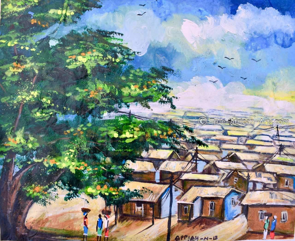 "My Town" - Appiah Ntiaw - True African Art .com