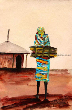 John Ndambo - Kenya- N-104 - Print - True African Art .com