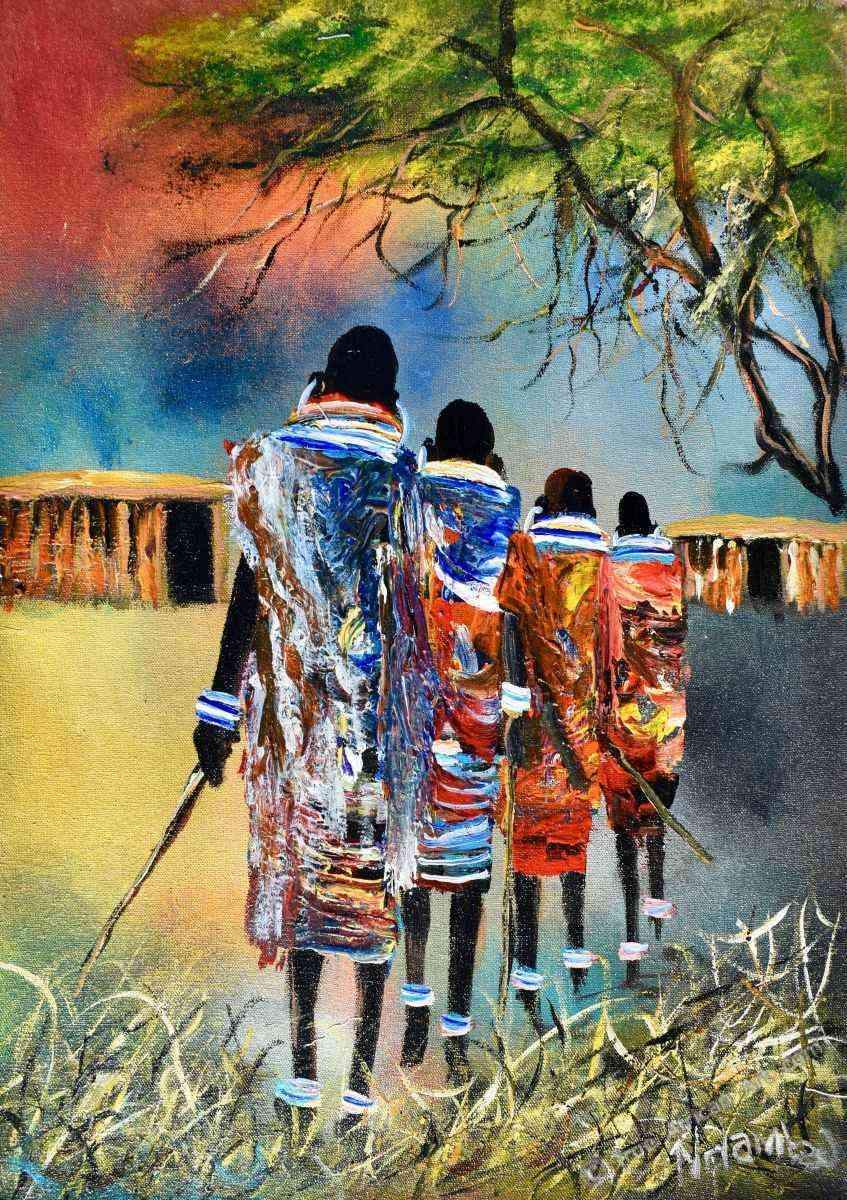 John Ndambo  |  Kenya  |  N-169  |  Print  |  True African Art .com