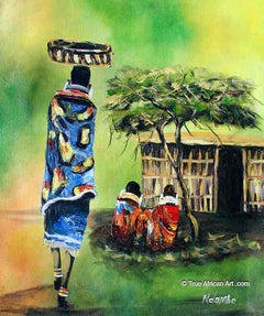 John Ndambo  |  Kenya  |  Maasai  |  N-215 |  True African Art .com