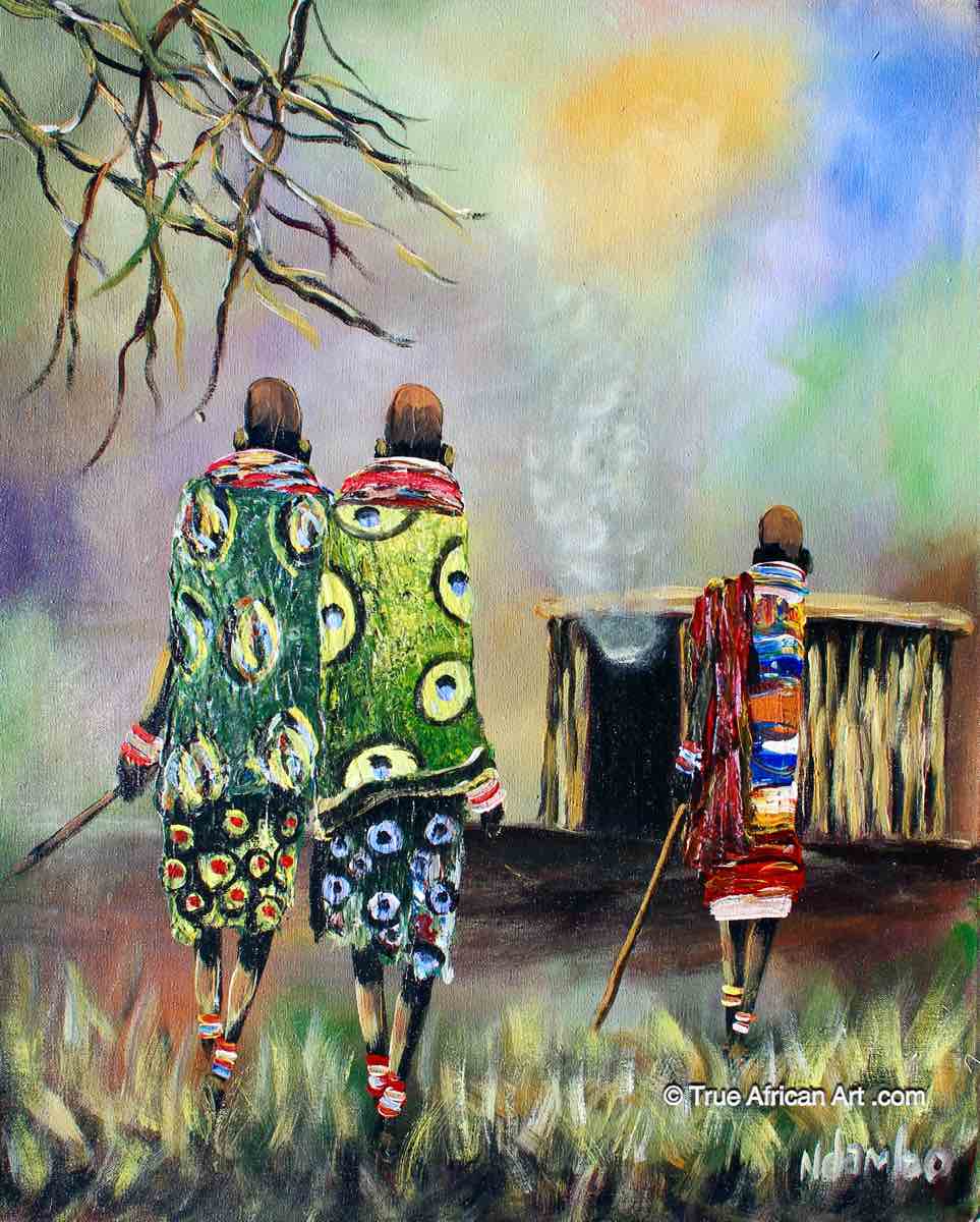 John Ndambo  |  Kenya  |  Maasai  |  N-218  |  True African Art .com