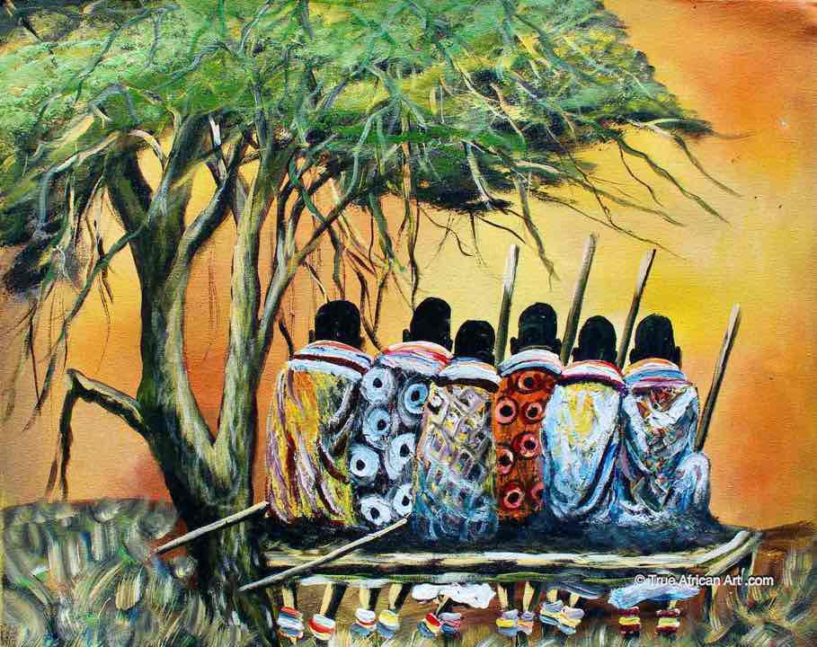 John Ndambo  |  Kenya  |  Maasai  |  N-221  |  True African Art .com