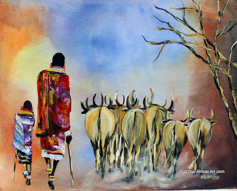 John Ndambo  |  Kenya  |  Maasai  |  N-224  |  True African Art .com